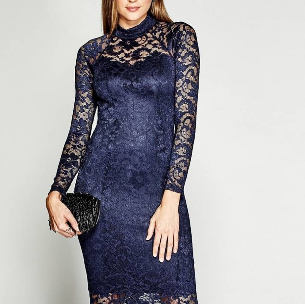 Marciano Abigail Blue Lace Dress